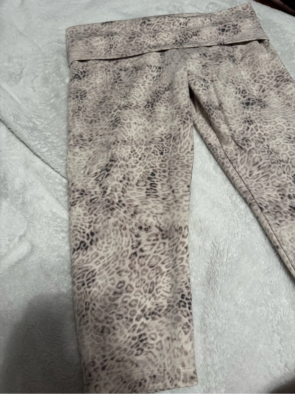 PINK fold over leopard leggings